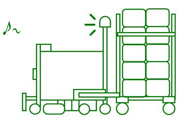 無人搬送車（AGV）の導入で大きな省人・省力化が実現
